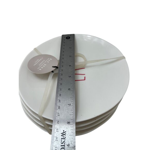 Rae Dunn Artisan Collection By Magenta "Eat" Ceramic Dessert Plates Set Of 4 8” - Picture 4 of 5